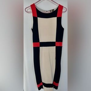 Wilster Black White Color Block Dress M